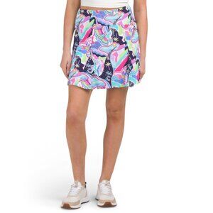 G LIFESTYLE Navy Godet Pleated Skort